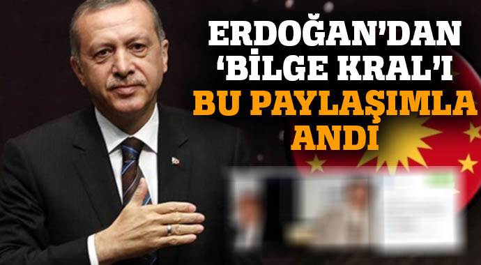 Cumhurbaşkanı Erdoğan, Bilge Kral&#039;ı fotoğrafla andı
