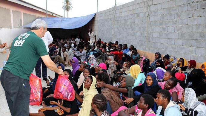 İHH&#039;den Libya&#039;daki göçmen ve sığınmacılara yardım eli 
