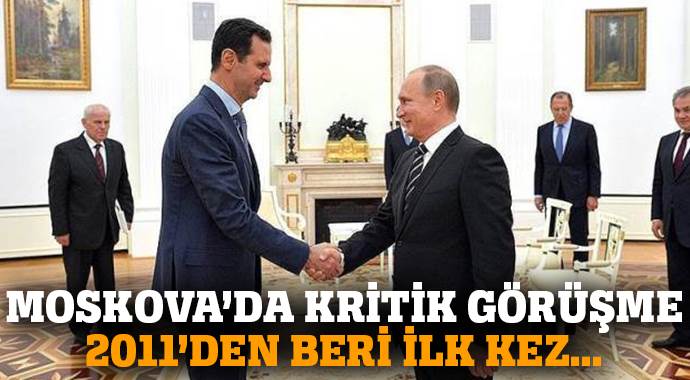 Katil Esad, Moskova&#039;da Putin ile görüştü
