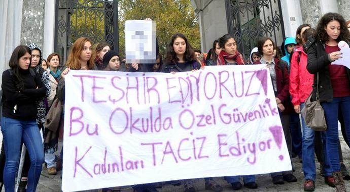 İstanbul Üniversitesi&#039;nde taciz protestosu