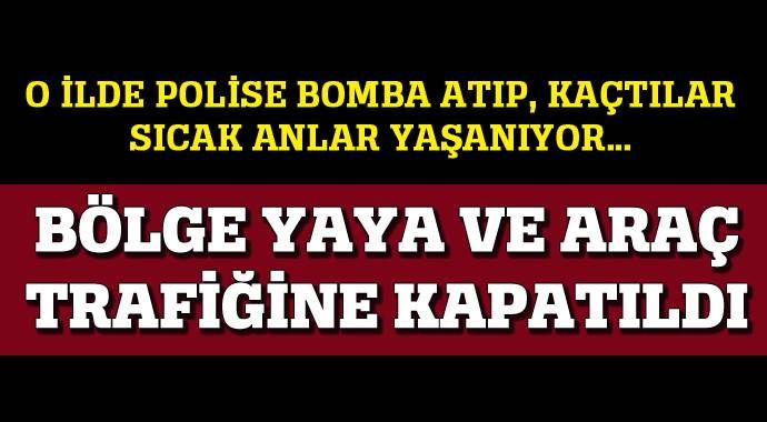 Gaziantep&#039;te polise bomba atıp, kaçtılar!