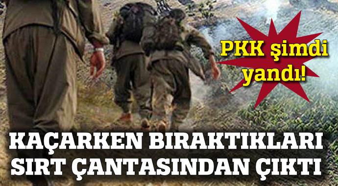 PKK&#039;lıların sırt çantasından çıktı!