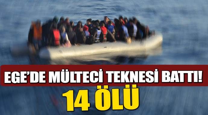 Çanakkale&#039;de mülteci teknesi battı: 14 ölü
