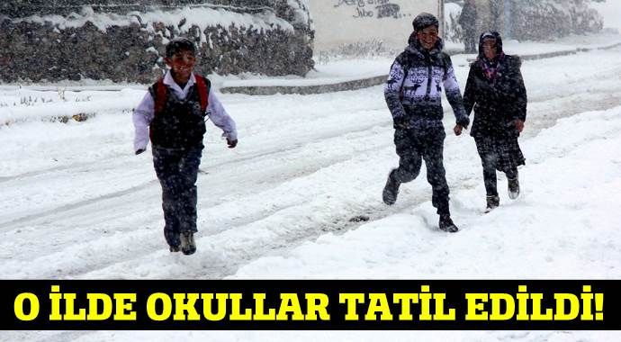 Ardahan&#039;da okullar kar sebebi ile tatil edildi!