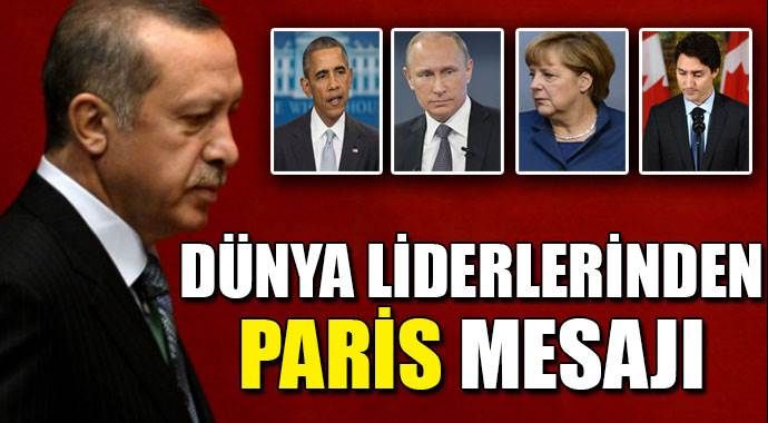 Dünya liderlerinden Paris&#039;teki saldırıya kınama
