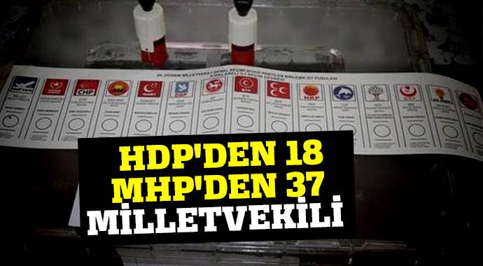 AK Parti HDP&#039;den 18, MHP&#039;den 37 milletvekili aldı
