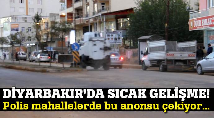 Diyarbakır Silvan&#039;da polis bu anonsu geçiyor...
