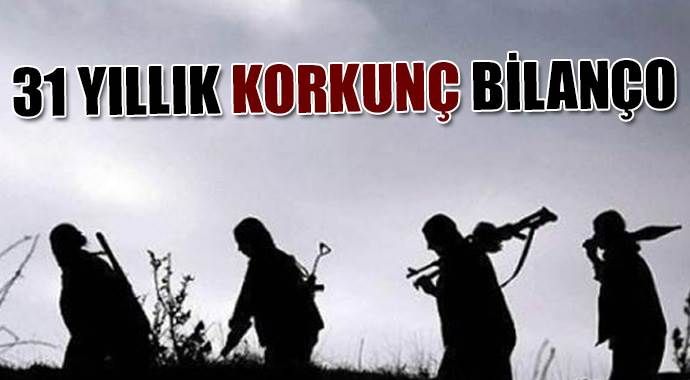 İşte PKK&#039;nın 31 yıllık terör bilançosu