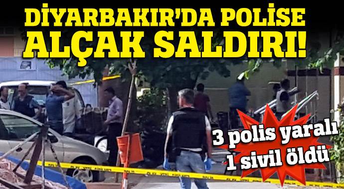 Diyarbakır&#039;da polise alçak saldırı!