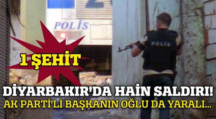 Bir hain saldırı haberi de Diyarbakır&#039;dan, 1 polisimiz şehit oldu...