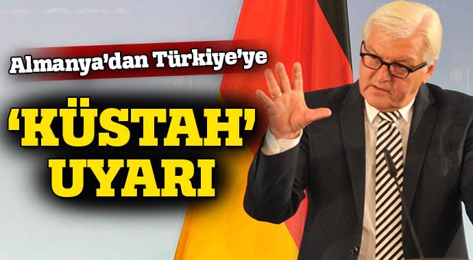 Alman bakandan Türkiye&#039;ye küstah uyarı