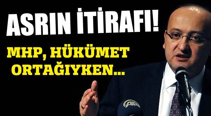 Yalçın Akdoğan&#039;dan asrın itirafı!