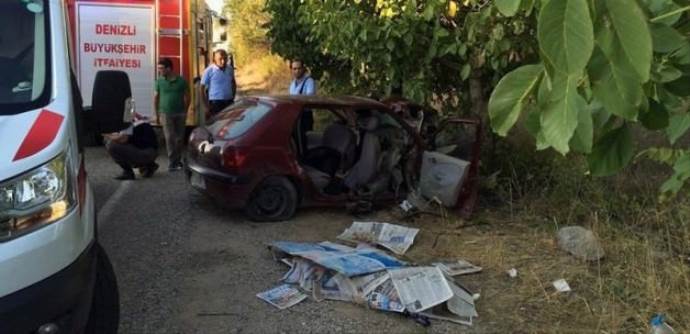 Otomobil ceviz ağacına çarptı: 3 ölü, 5 yaralı