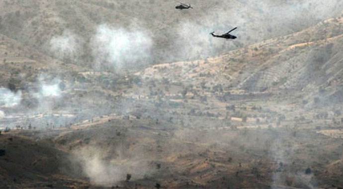 Yol kesen PKK&#039;lılara helikopterli operasyon