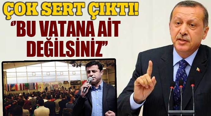 Erdoğan&#039;dan Demirtaş&#039;a: Bu vatana ait değilsiniz