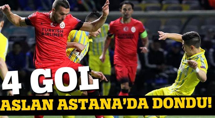 Astana 2-2 Galatasaray Maçı özet, goller GS-ASTANA ÖZET, SKOR)