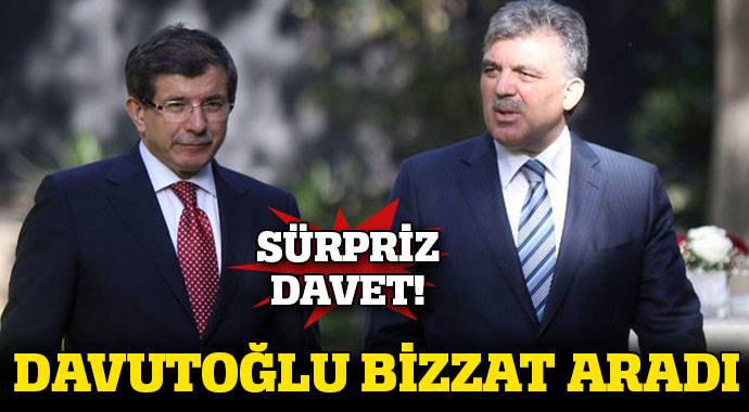 Davutoğlu&#039;ndan Gül&#039;e sürpriz telefon