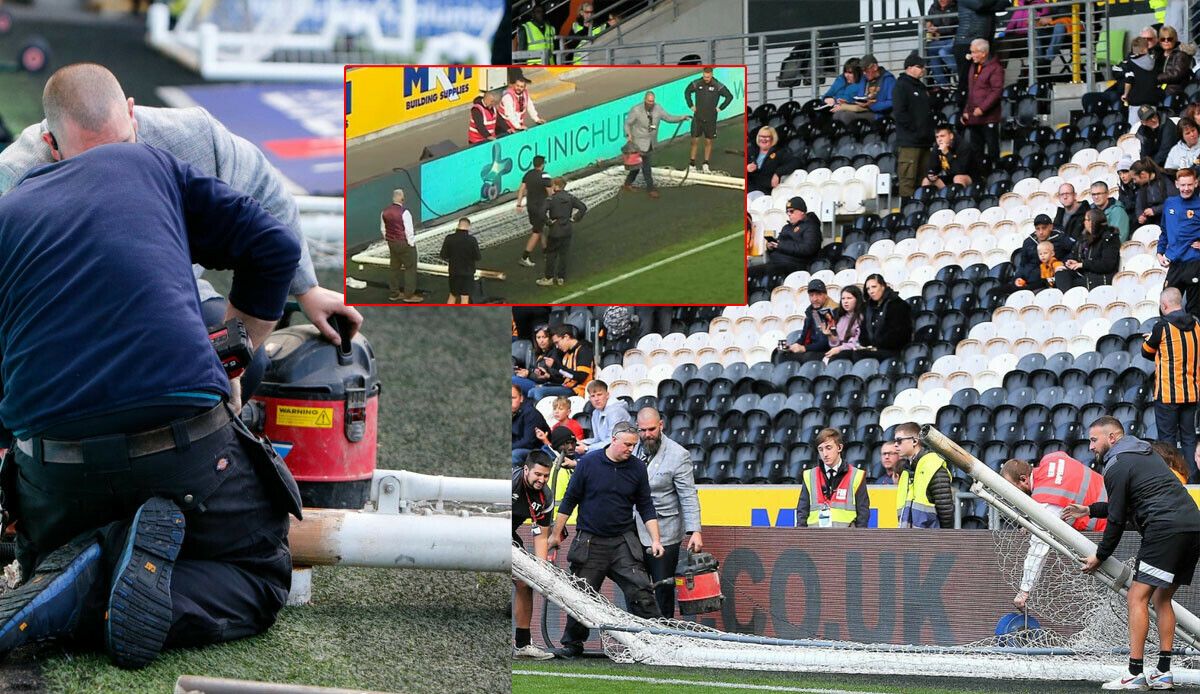 Hull City maçında kale direği skandalı! Stada kaynakçı çağırıp direği kestirdiler
