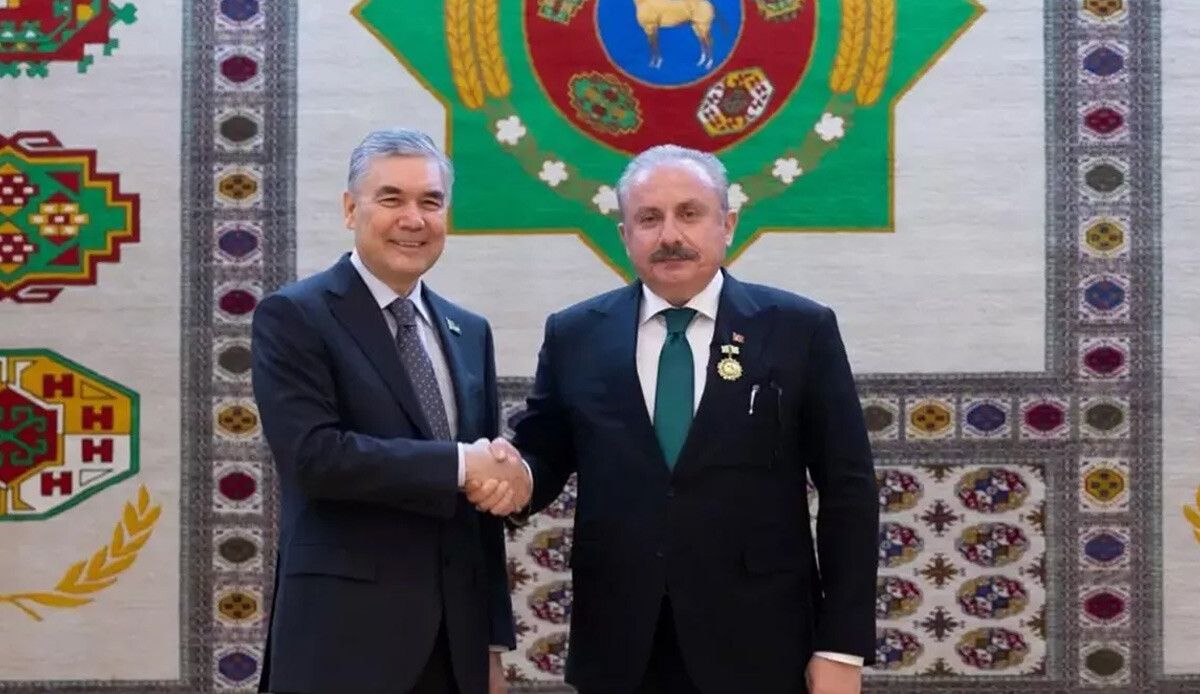 TBMM Başkanı Mustafa Şentop&#039;a Türkmenistan&#039;da devlet nişanı
