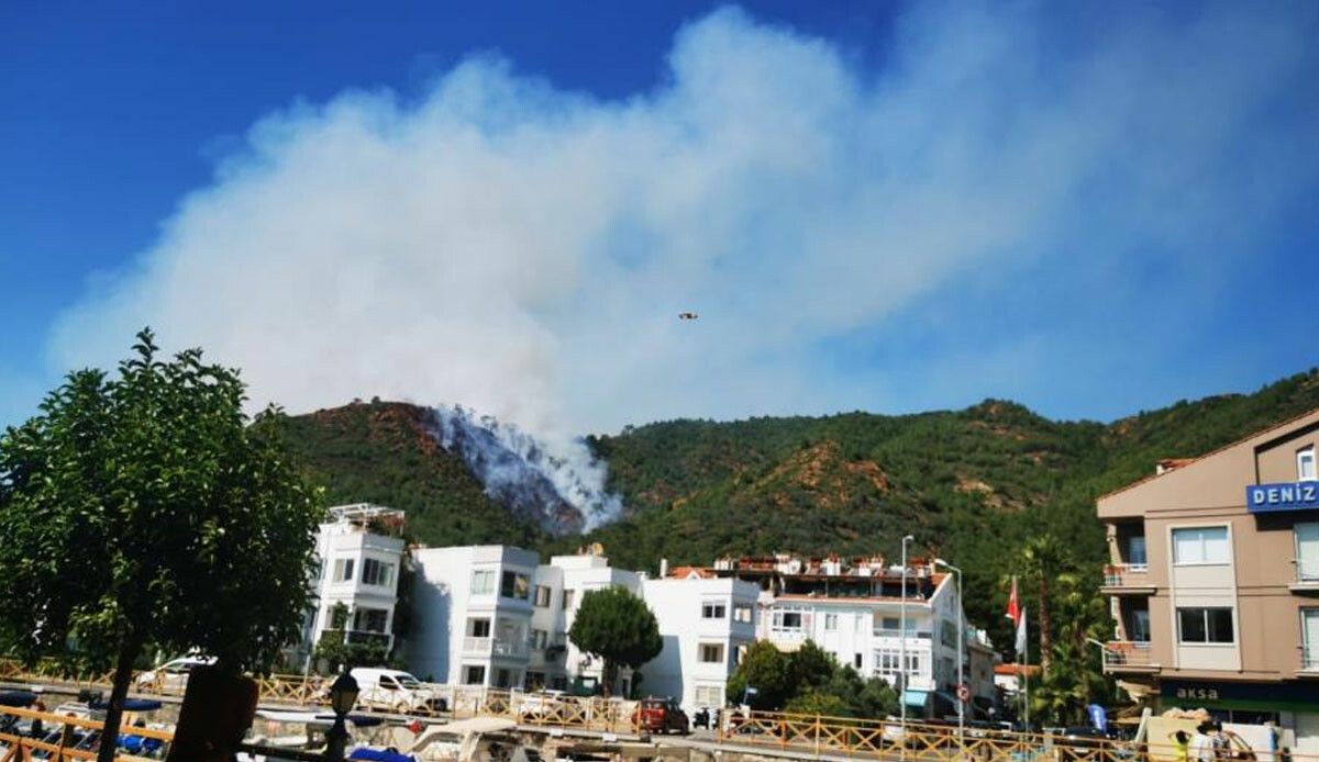 Marmaris’te yangın: Ekipler müdahale diyor