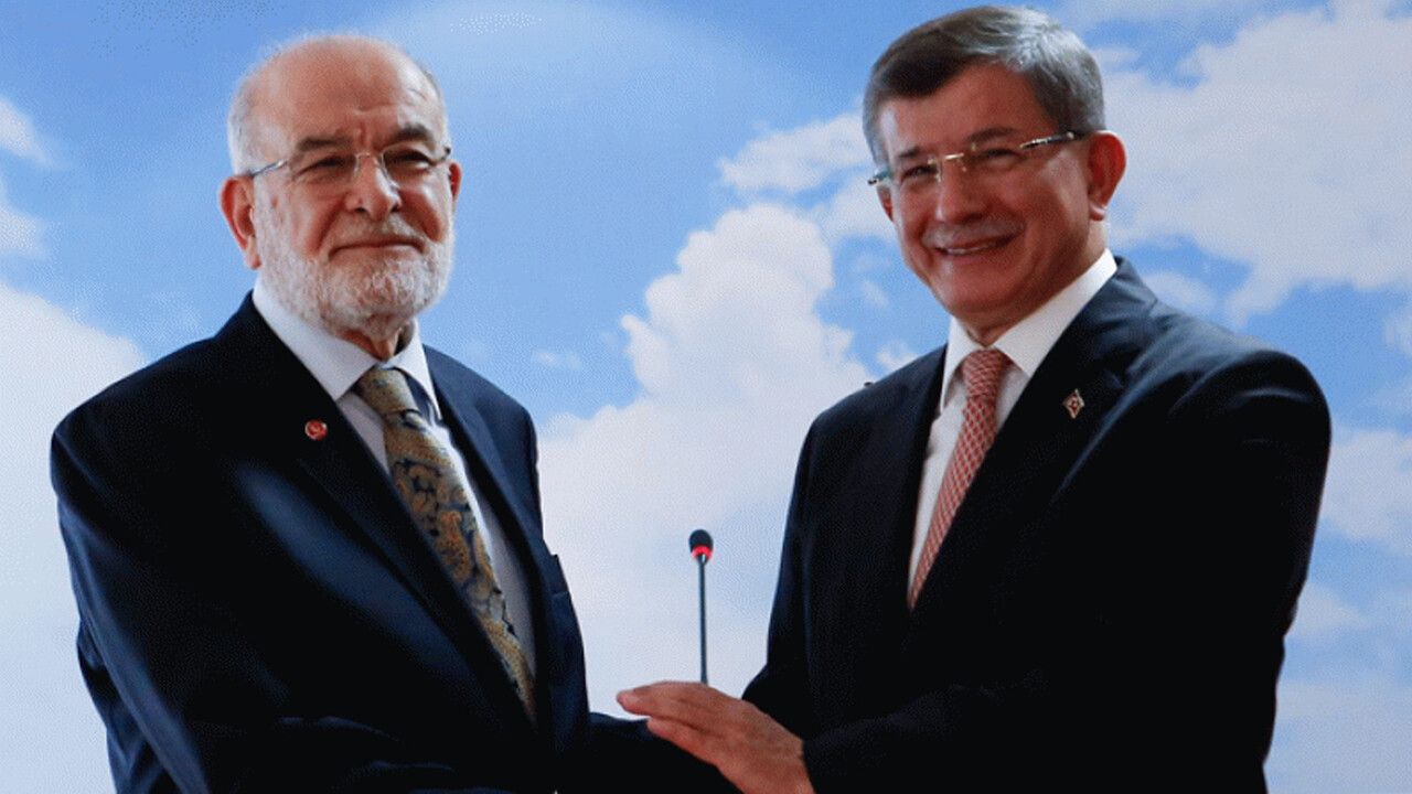Temel Karamollaoğlu ve Ahmet Davutoğlu&#039;ndan seçim görüşmesi