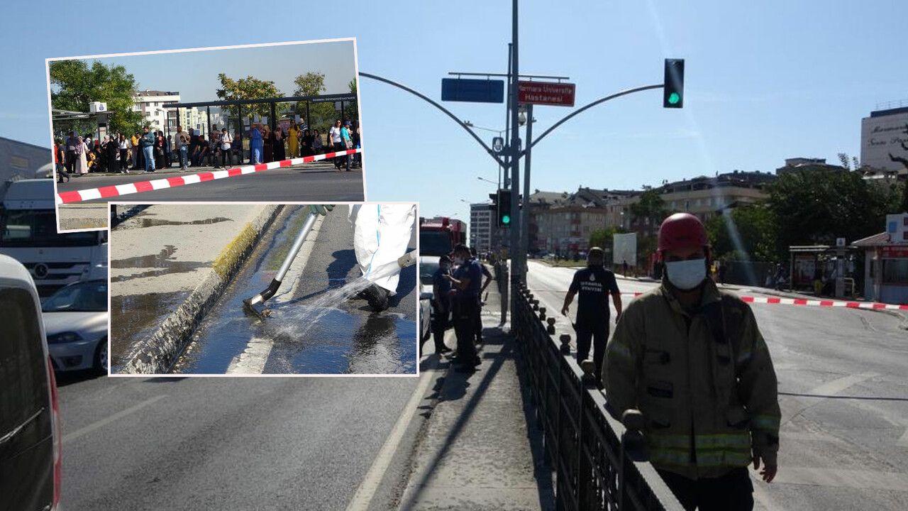 İstanbul’da kimyasal madde paniği: Varil patladı, yol trafiğe kapatıldı