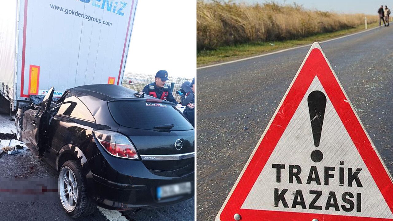 Kırklareli&#039;nde feci kaza: Tırın dorsesine giren otomobil sürücüsü hayatını kaybetti