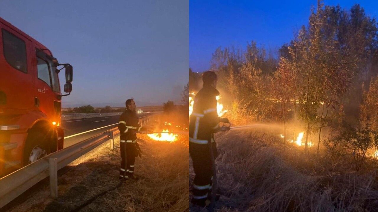 TEM Otoluyo’nda yangın paniği: Sürücüler zor anlar yaşadı