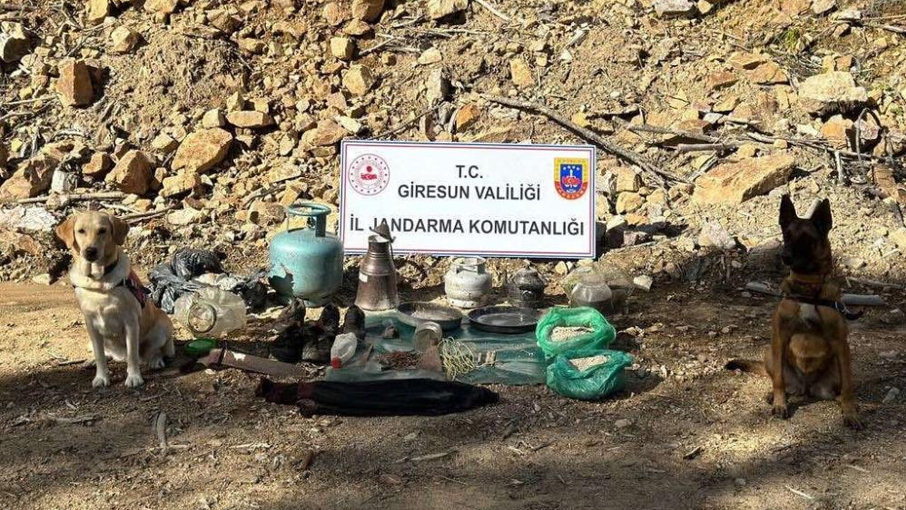 Giresun&#039;da teröristlere ait bomba malzemeleri ile dolu sığınak bulundu