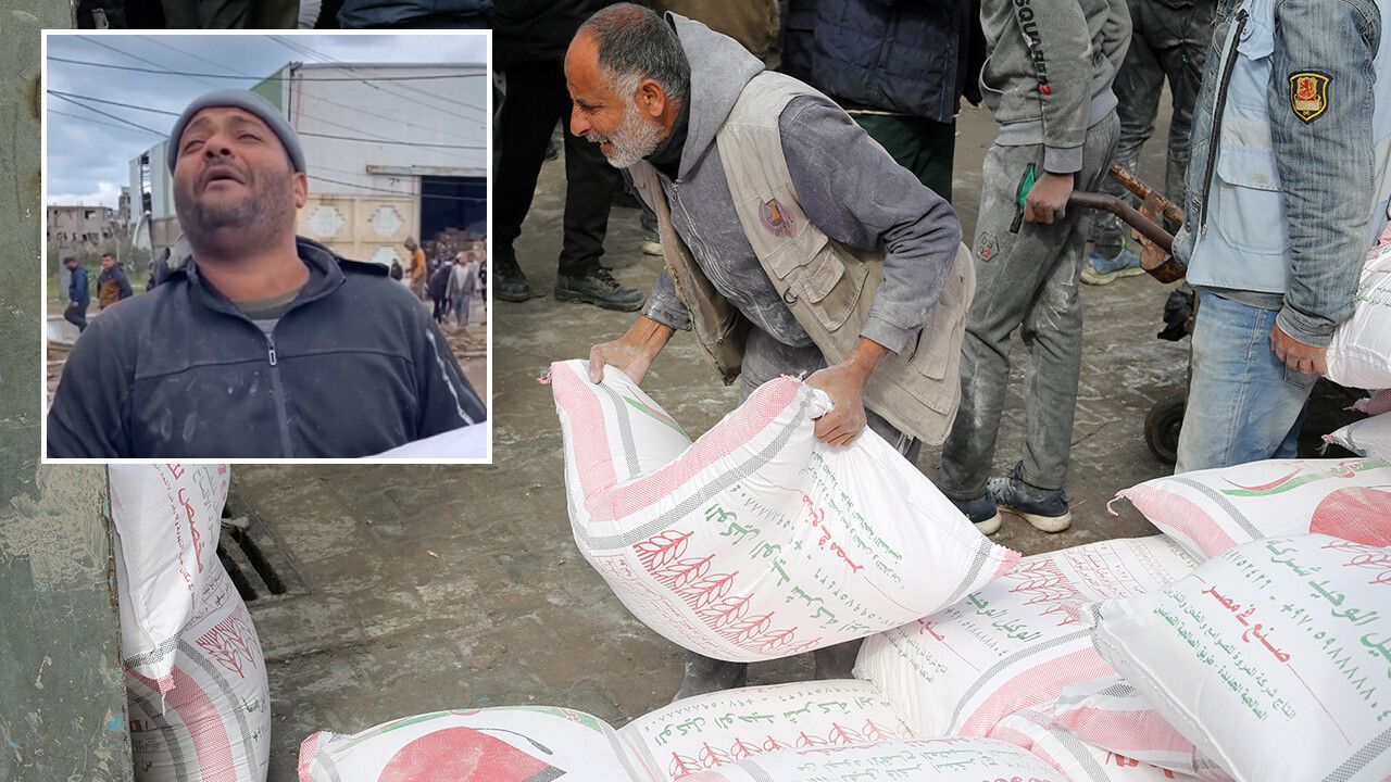 Bir torba un için gözyaşı! İsrail Gazze&#039;yi açlığa mahkum ediyor