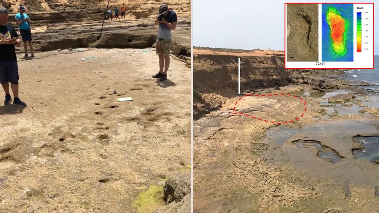 Fas&#039;ta yapılan arkeolojik çalışmada 90 bin yıllık insan ayak izleri bulundu