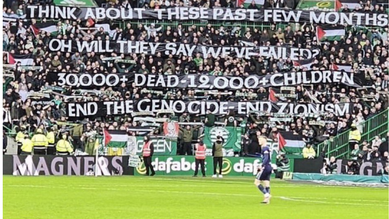 İskoçya ekibi Celtic&#039;ten Filistin haykırışı: Siyonizm&#039;e son verin