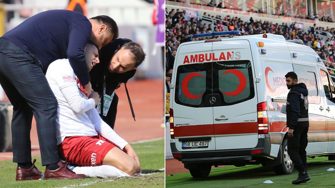 Sivasspor - Pendikspor maçında korkutan sakatlık! Bartuğ Elmaz hastaneye kaldırıldı
