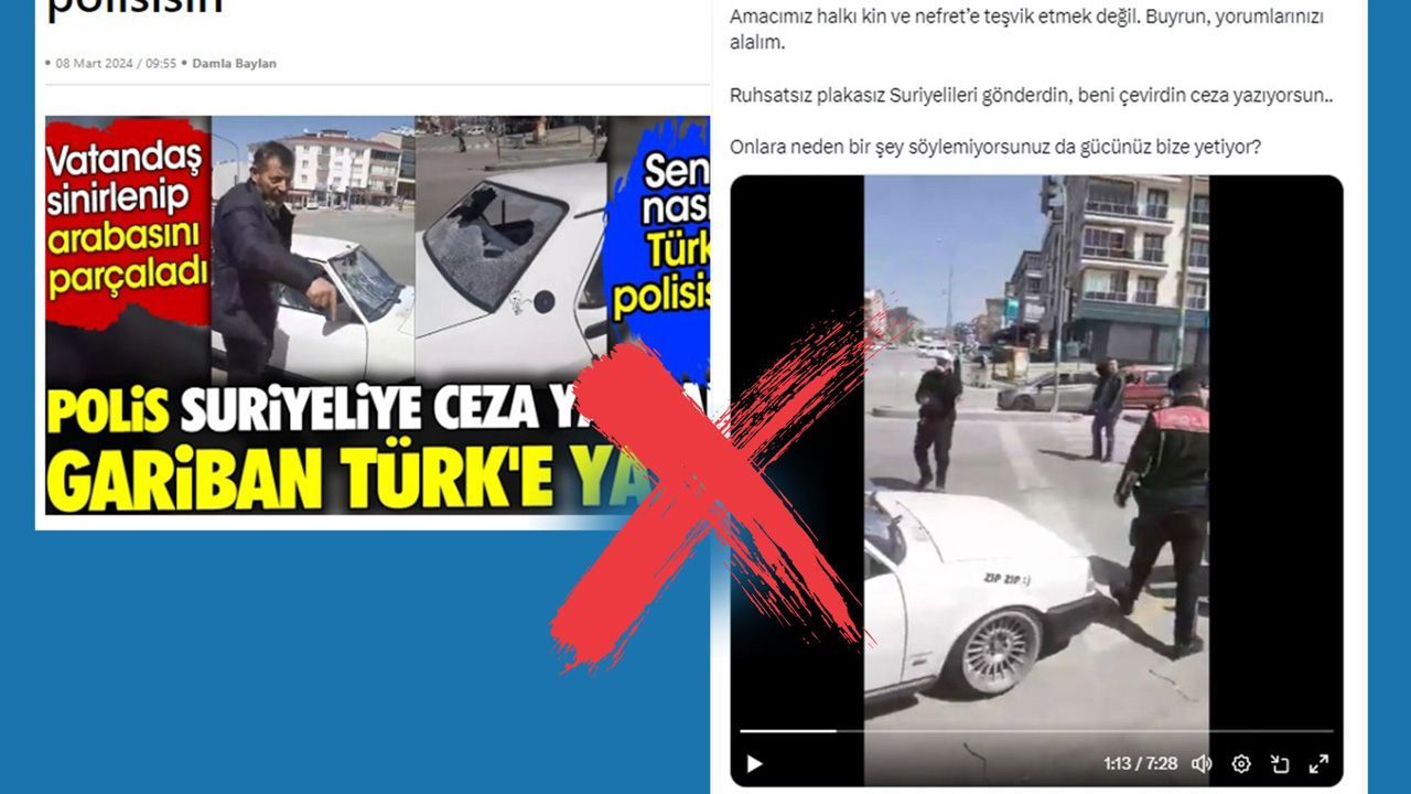 Polis Suriyeliye ceza yazmadı, bir Türk vatandaşına ceza yazdı iddiası... İletişim Başkanlığı&#039;ndan açıklama geldi