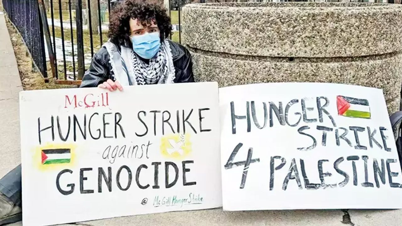 Kanada&#039;da Filistin için açlık grevindeki öğrencilerden biri hastaneye kaldırıldı