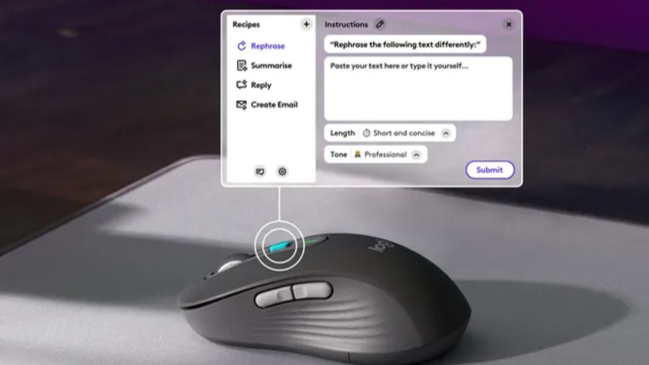 Logitech yapay zeka butonu içeren yeni mousesini tanıttı!