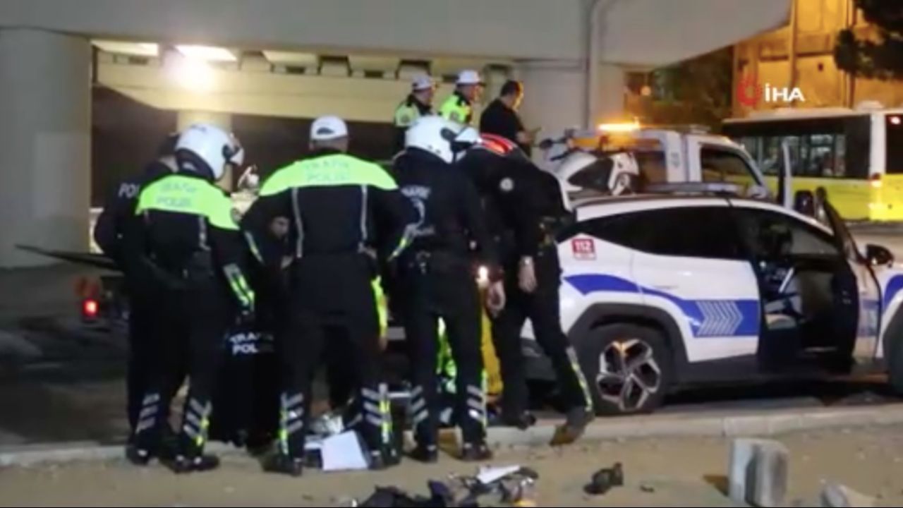 Ümraniye'de motosikletli trafik polisi virajı alamadı, şehit oldu - GÜNDEM