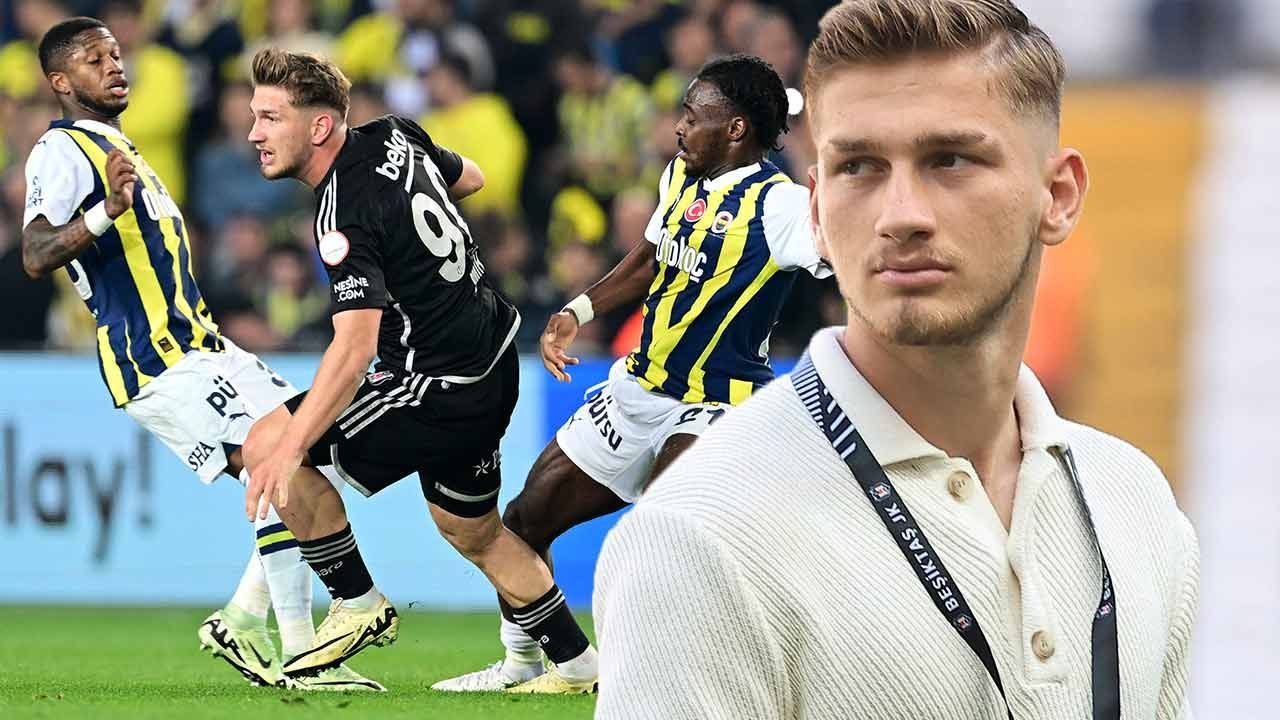 Fenerbahçe-Beşiktaş derbisinde eşi benzeri görülmemiş olay! Fenerbahçe tribünlerinden Semih Kılıçsoy'a jest - Spor