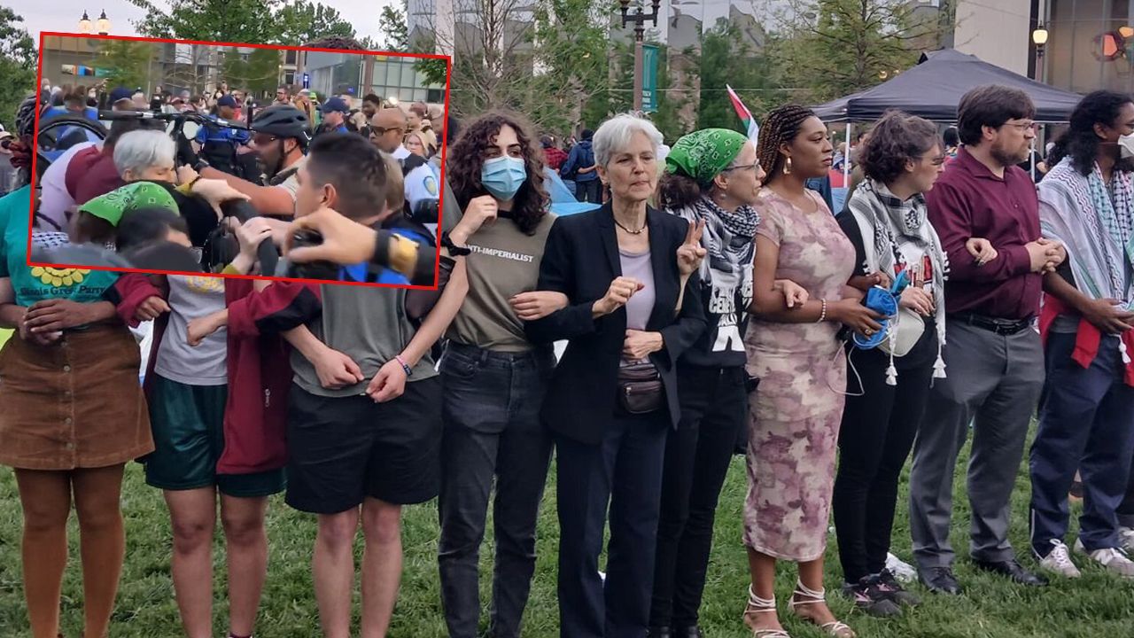 ABD'de başkan adayı Jill Stein'a Filistin'e destek gösterisinde ters kelepçeli gözaltı - Dünya