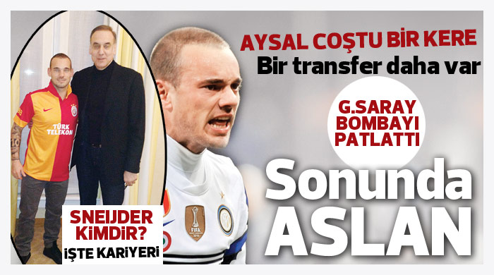 Sneijder resmen Galatasaraylı