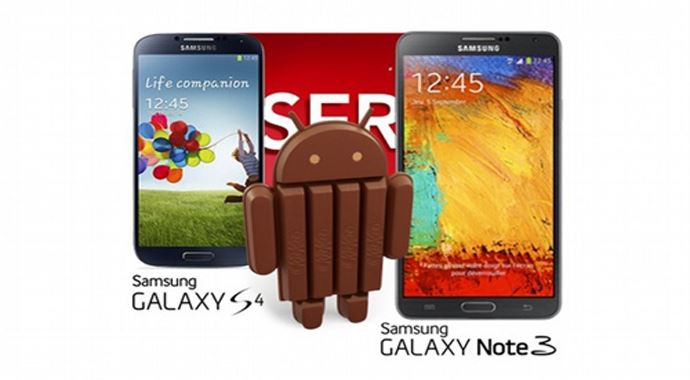 Samsung Galaxy S4 ve Note 3&#039;e KitKat geliyor