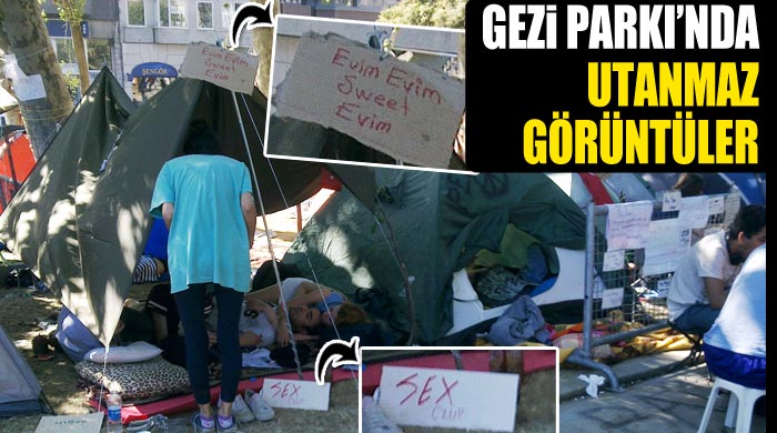 Gezi Parkı&#039;nda skandal görüntü