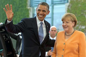 Merkel ile Obama görüşmesi başladı