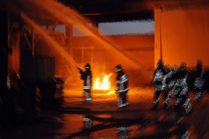 Tutkal fabrikasında yangın, 2 yaralı