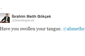Gökçek, Ahmet Hakan&#039;a İngilizce yüklendi, twitter yıkıldı