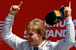 Formula 1 İngiltere Grand Prix&#039;si Mercedes pilotu Rosberg&#039;in