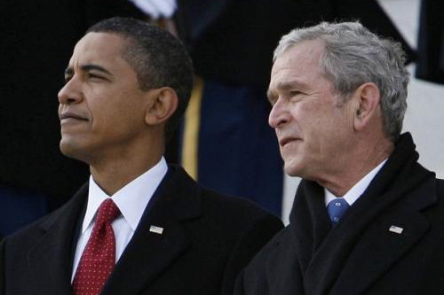Obama, Bush ailesini ağırladı