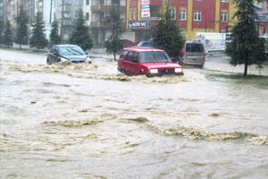 Ordu&#039;da sağanak yağış hayatı olumsuz etkiledi