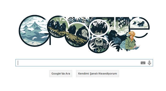 Dian Fossey, Google logosu oldu