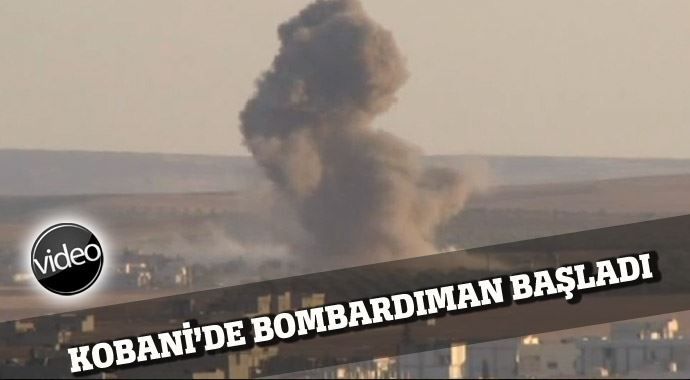 Uçaklar Kobani&#039;de ilerleyen IŞİD&#039;i vurmaya başladı